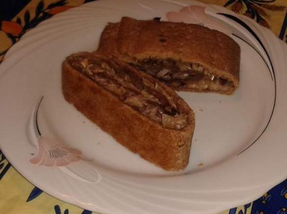 Rotolo integrale salato: Radicchio e noci