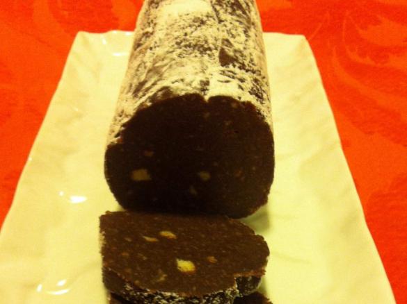 Salame di cioccolato vegano