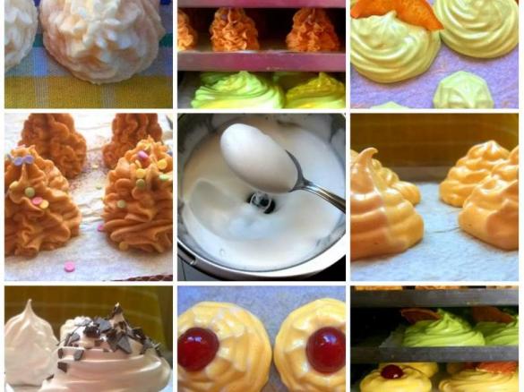 Meringhe vegan di zucchero e di frutta