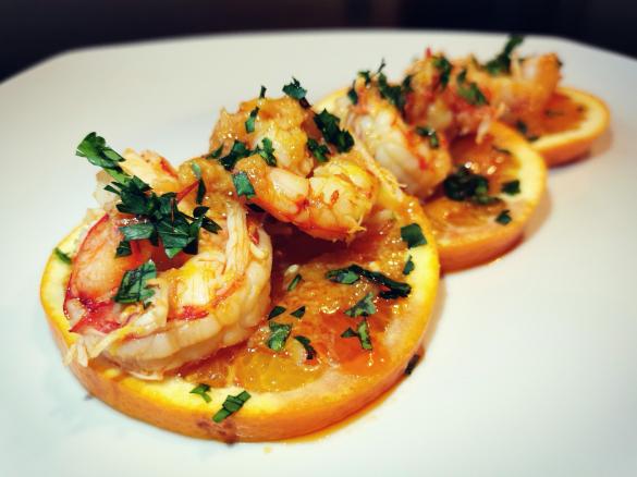 Gamberoni all'arancia