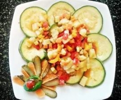 ZUCCHINE tonde CON BRUNOISE DI VERDURE