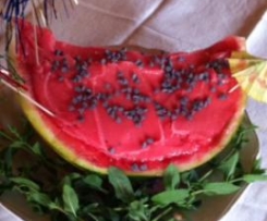 Gelato integrale di anguria affogato al Cointreau