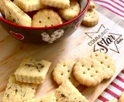 Frollini salati con sale aromatizzato al rosmarino