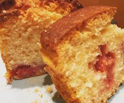 Plumcake al limone e lamponi
