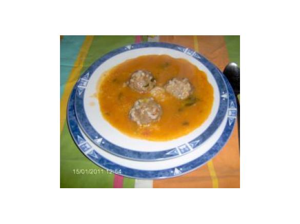 Minestra di riso con polpette