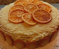 Torta della Festa all'Arancia (Pan di Spagna, Crema e Glassa)