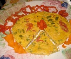 Tortilla de pimento del piquillo y bacalao (Frittata a vapore di peperoni  del piquillo e baccalà) Team Sciacca  