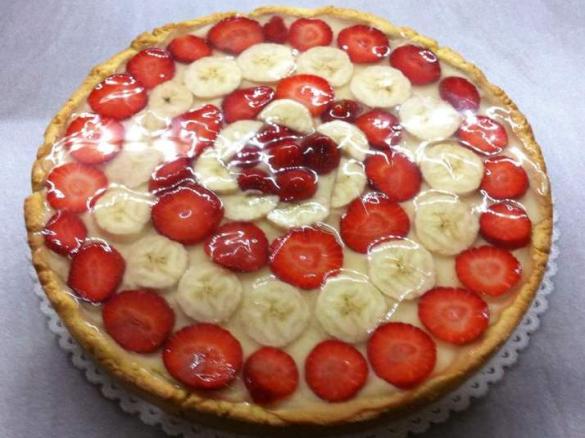 Torta di frutta con crema Bimby