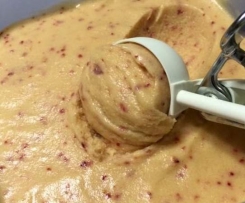 Gelato con pesca noce