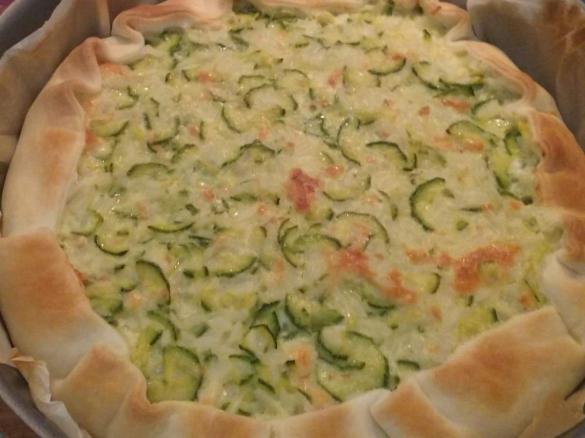 Torta salata di zucchine e riso