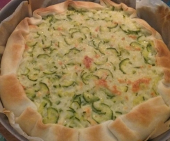 Torta salata di zucchine e riso