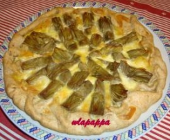 torta ai carciofi e prosciutto mozzarellata
