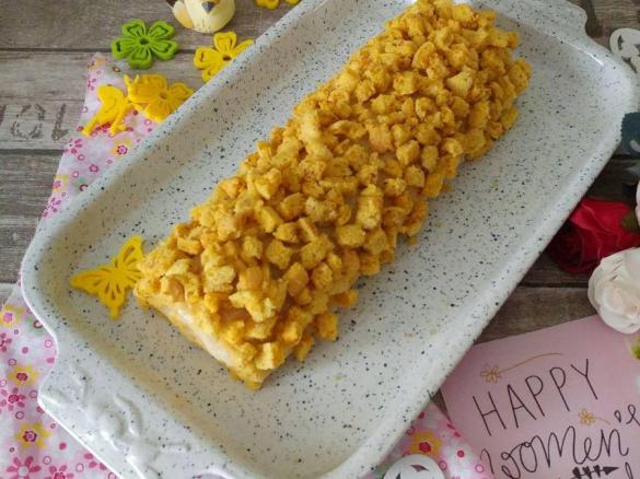 Rotolo di torta mimosa senza glutine e senza latticini