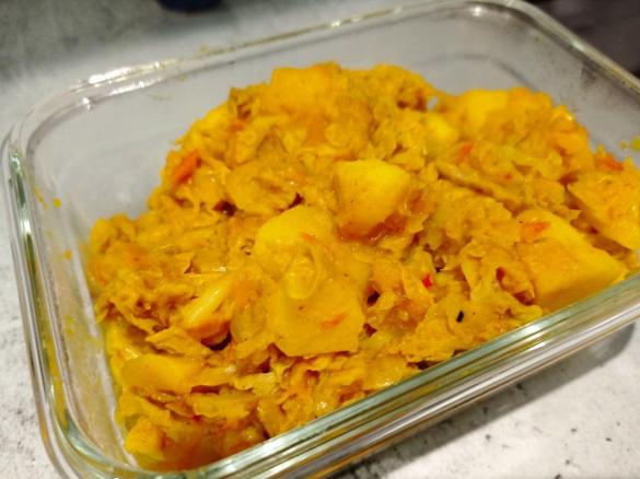 Cavolo e patate al curry
