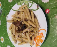 Penne risottate con crema ai funghi