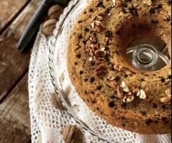 Torta di noci e gocce di cioccolato