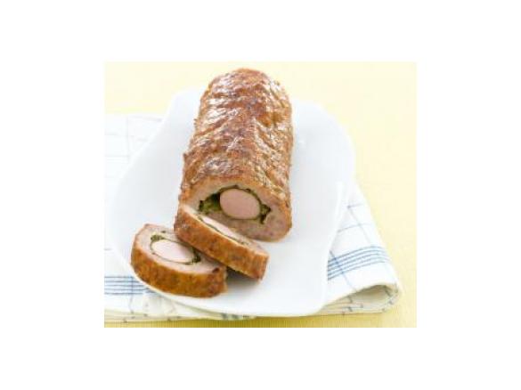 Polpettone ripieno di lattuga e wurstel 