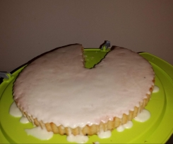 TORTA ALL'ACQUA CON GLASSA AL LIMONE