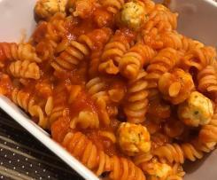 Pasta con polpette di pollo (light)