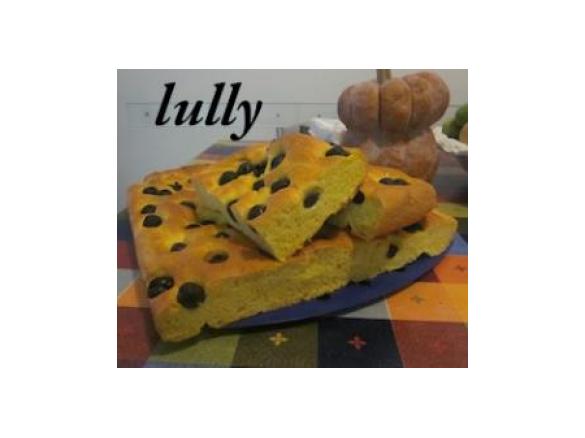 focaccia alla ZUCCA con OLIVE NERE da voi...noi...bimby di novembre 2011                      