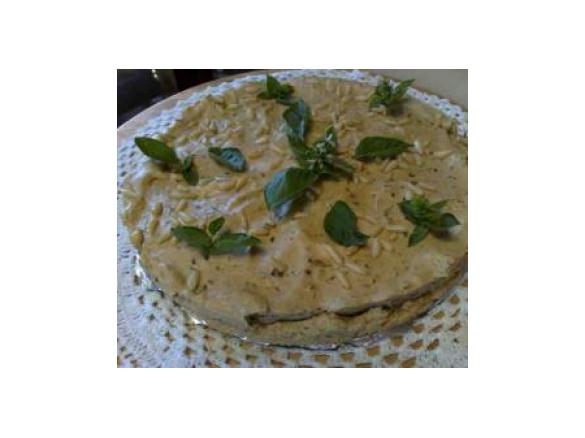 torta salata al basilico e robiola estiva senza cottura