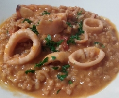 farro cremoso ai calamari