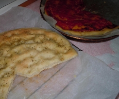 Focaccia con PM cotta nel microonde