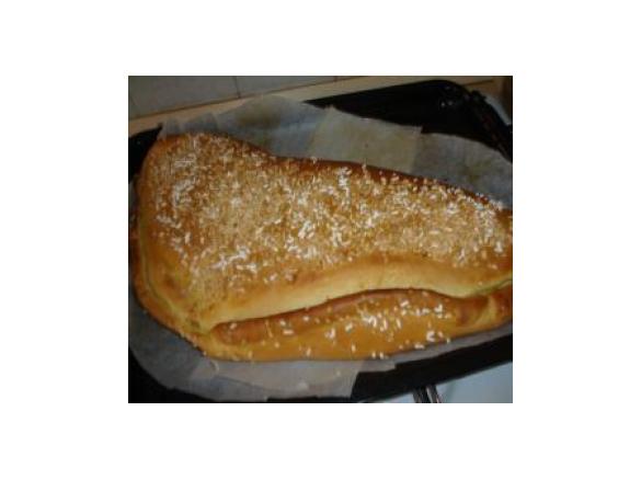 Focaccia di crema e mandorle  di Pina (Menu’ di Primavera di Tanja Drincic) –Pestifera Version