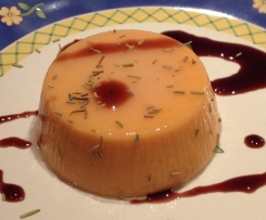 Panna cotta salata alla zucca e rosmarino