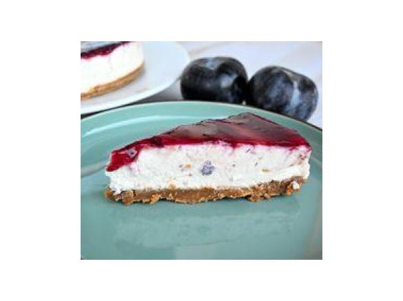 CHEESECAKE SENZA COTTURA CON MARMELLATA DI PRUGNE