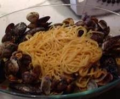 Spaghetti risottati cozze e arselle
