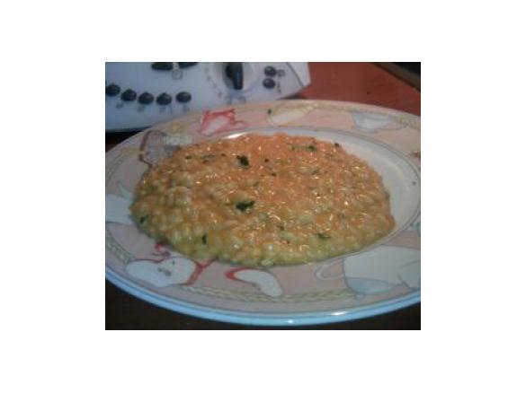 Risotto rosé alla crema di peperoni