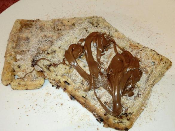 Waffel con mele e cioccolato (contest cioccolato a colazione)