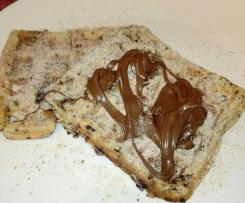 Waffel con mele e cioccolato (contest cioccolato a colazione)