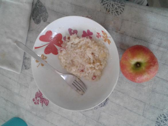 Risotto alternativo mele e speck