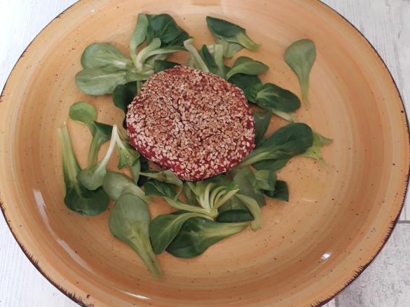 Burger di gamberi quinoa e barbabietola - contest rape