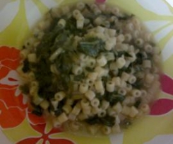 Minestra di bietola e ditalini rigati