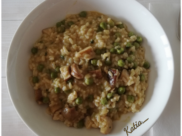 Risotto porcini e piselli - Contest funghi