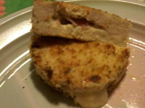 Hamburger  di pollo ripieno