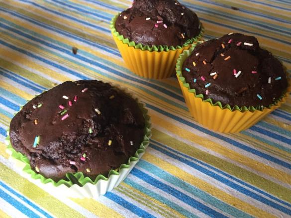 Muffin al cioccolato e zucchine