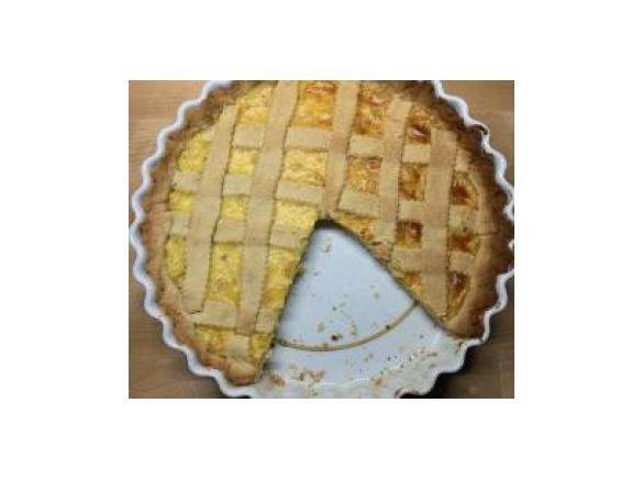Crostata con grano e crema - riciclo grano pastiera