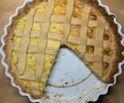 Crostata con grano e crema - riciclo grano pastiera