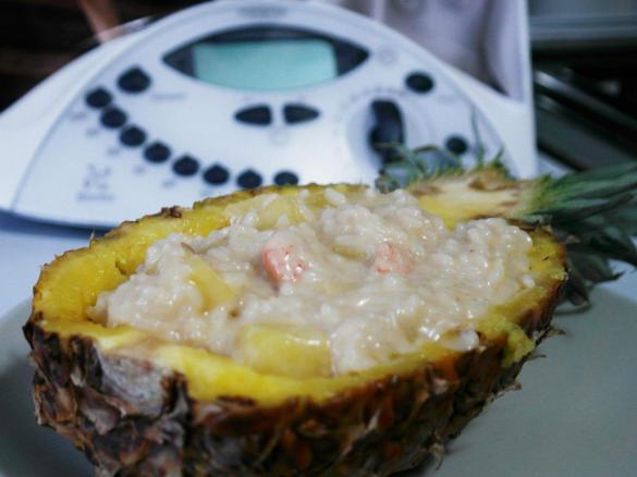Risotto ananas e gamberetti