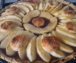 Crostata di mele con confettura di prugne (senza glutine)