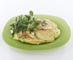 Frittata di mele, erbe e speck