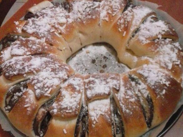 ciambella di pan brioche e nutella