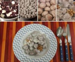 Gnocchi al radicchio rosso con salsa al gorgonzola e noci (CONTEST GNOCCHI)