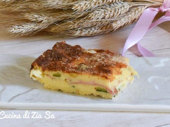 Gateau di patate zucchine e prosciutto