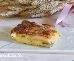 Gateau di patate zucchine e prosciutto