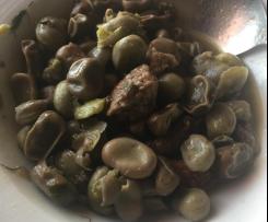 Favette fresche con salsiccia ( Faixedda cun sartizzu)